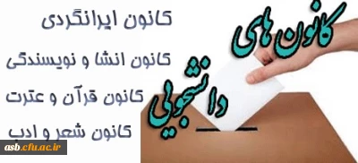 انتخابات کانون های شعر و ادب،قرآن و عترت،انشا و نویسندگی
