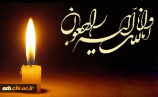 عرض تسلیت خدمت جناب آقای دکتر مهدیزاده ریاست محترم امور پردیس های خراسان جنوبی