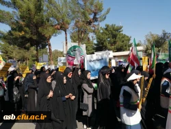 شرکت کارمندان و دانشجویان پردیس امام سجاد(ع) در راهپیمایی 13 آبان 2