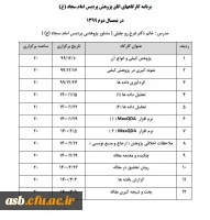 برنامه کارگاه های اتاق پژوهش پردیس امام سجاد(ع) 2