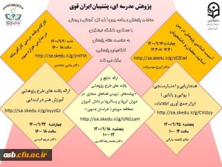 کارگاه های پژوهشی به مناسبت هفته پژوهش سال 1400