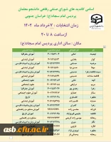 اسامی کاندیدهای شورای صنفی-رفاهی دانشجو معلمان پردیس امام سجاد(ع) 2