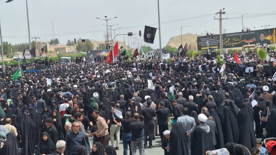 حضور اساتید،  کارکنان و دانشجویان در مراسم تشییع رییس جمهور دراستان خراسان جنوبی 5