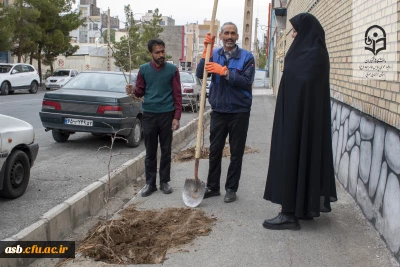 کاشت نهال در محوطه پردیس امام سجاد  (ع) به مناسبت روز درختکاری