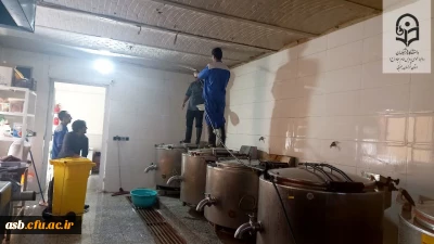 با آغاز سال جدید، اقدامات بهداشتی و نظافتی در سراهای دانشجویی و سلف غذاخوری انجام شد