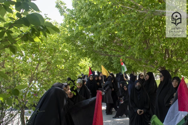 تجمع اعتراضی دانشگاهیان بیرجند در محکومیت جنایات رژیم صهیونیستی و حمایت از مردم مظلوم غزه 2