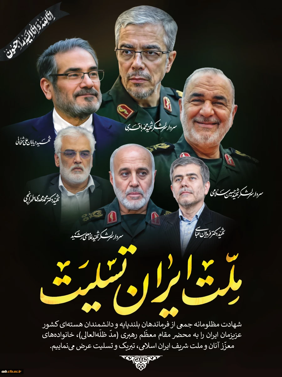 پیام تسلیت دکتر میری در پی شهادت فرماندهان و جمعی از هموطنان مظلوم ایران  3