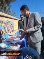 بازدید معاون فرهنگی و تربیتی دانشگاه فرهنگیان کشور از غرفه فرهنگی دانشجویان مرکز بنت الهدی صدر فردوس 3