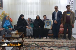 دیدار دکتر مینو میری رییس پردیس امام سجاد (ع) خراسان جنوبی و اقدس حسنی فرمانده بسیج کارکنان، با مادر شهید علیرضا سمویی 2